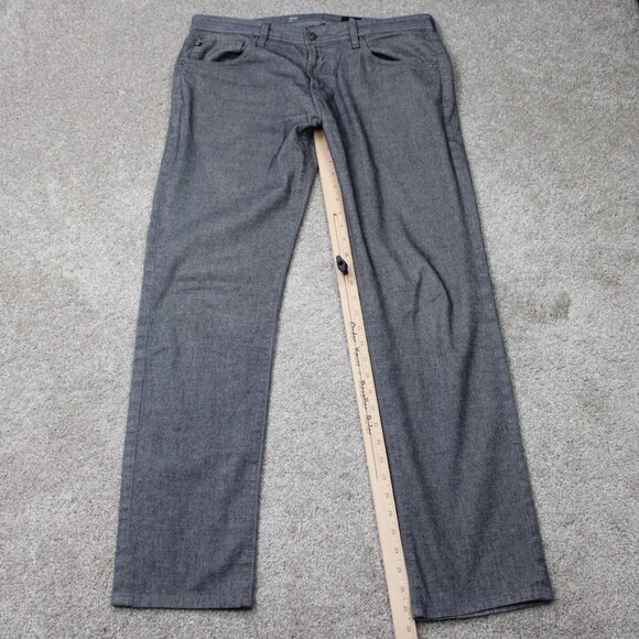 AG Adriano Goldschmied Jeans Mens 34x32 Black Tellis Modern Slim Straight Denim - Picture 3 of 15